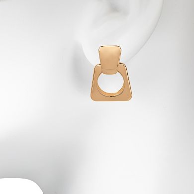 LC Lauren Conrad Gold Tone Small Door Knocker Earrings