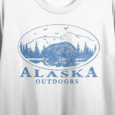 Juniors' Vintage Inspired Alaska "Get Outdoors" Graphic Tee