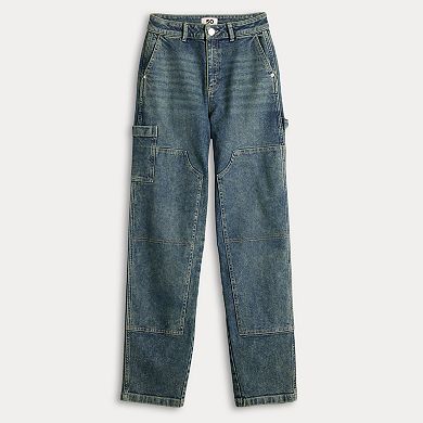 Juniors' SO® High-Rise Barrel Leg Carpenter Jeans