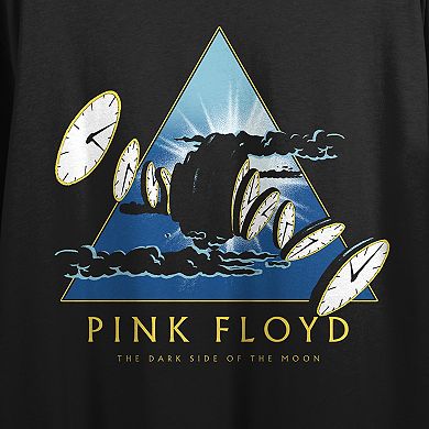 Juniors' Pink Floyd Melting Clocks Graphic Tee