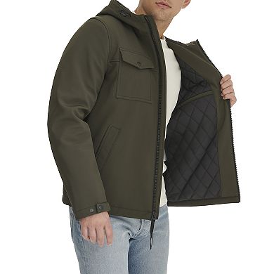 Men's Levi's?? Soft Shell Quilt Lined Hooded Storm Coat