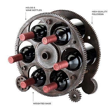 Gears And Wheels Wine Rack By Foster & Rye