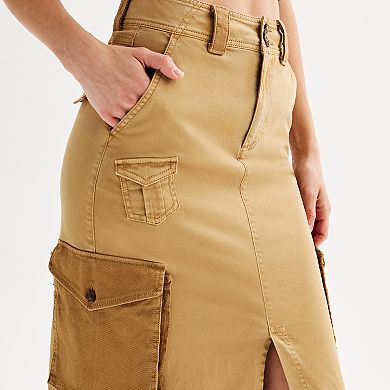Juniors' SO® Cargo Maxi Skirt
