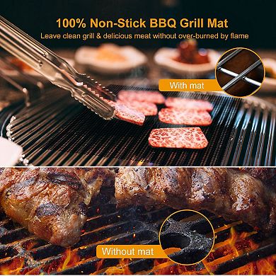 Washable Non-stick Bbq Grill Mat For Mess-free Baking And Cooking