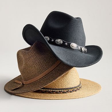 Sonoma Goods For Life® Wide Brim Straw Hat with Rhinestone Band