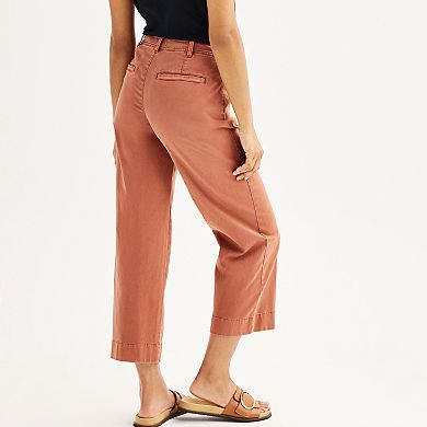 Petite Sonoma Goods For Life® Cropped Wide Leg Pants