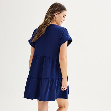 Women's Sonoma Goods For Life® Short Sleeve Tiered Dress