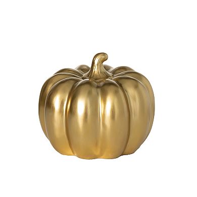 Hammered Gold Finish Pumpkin Table Decor