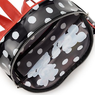 Disney's Mickey and Minnie Mouse Clear Polka Dot Mini Backpack