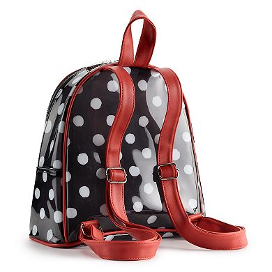 Disney's Mickey and Minnie Mouse Clear Polka Dot Mini Backpack