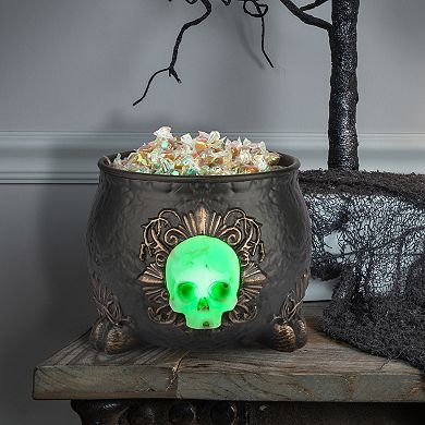 Gemmy Lighted Halloween Cauldron Candy Bowl