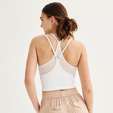 Juniors' SO® Strappy Mesh Tank Top