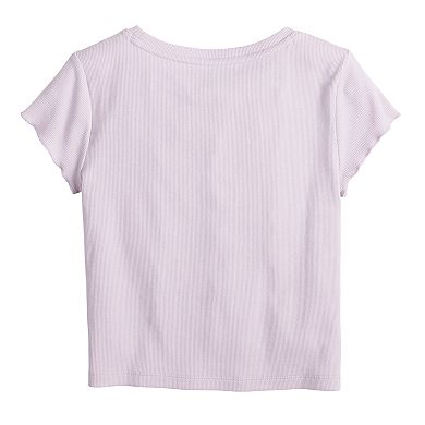 Girls 4-20 SO® Short Sleeve Seam Top in Regular & Plus Size