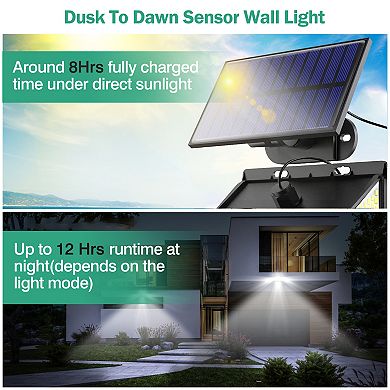 Solar Wall Lights Motion Sensor Outdoor Lamps 3 Modes