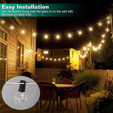 Globe String Lights - 25ft Patio Fairy Lamps, 25 Bulbs - Garden Lawn Cafe Party Decoration