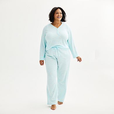 Plus Size Croft & Barrow?? Long Sleeve Pajama Top & Pajama Pants Set