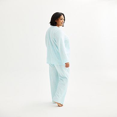 Plus Size Croft & Barrow?? Long Sleeve Pajama Top & Pajama Pants Set