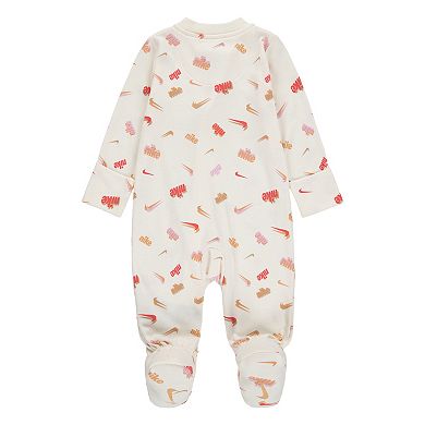 Newborn Baby Nike Patterned Footed Coverall