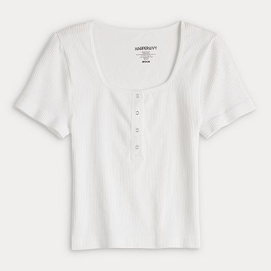 Juniors' Harper & Ivy Seamless Henley Tee