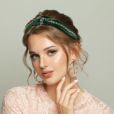 Women Knotted Headbands Fashion Vintage Knotted Pu Leather Hair Hoop