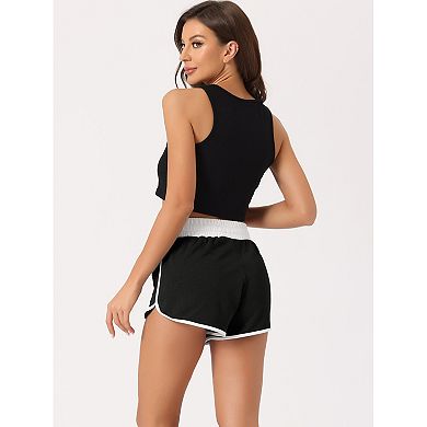 Women's Sweat Shorts Casual Summer Lounge Athletic Elastic Cotton Running Shorts