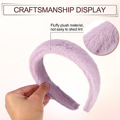 1 Pcs Fluffy Fuzzy Headband Plush Headband Soft Fuzzy Hair Hoop Fashion