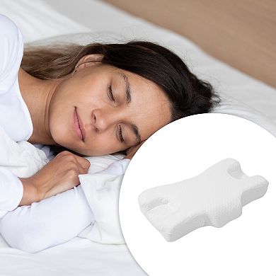Memory Foam Pillow For Neck And Shoulder Pain Ease Support  Air Cotton White