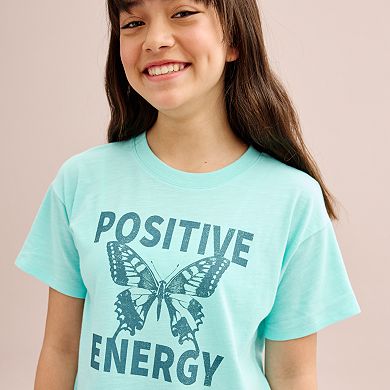 Girls 7-20 SO® Boxy Graphic Tee in Regular & Plus