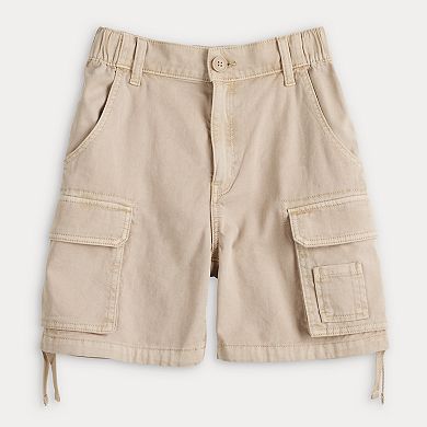 Juniors' SO 6" High Waisted Baggy Cargo Shorts