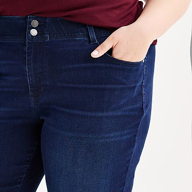 Plus Size Nine West Slim Straight Tummy Control Jeans