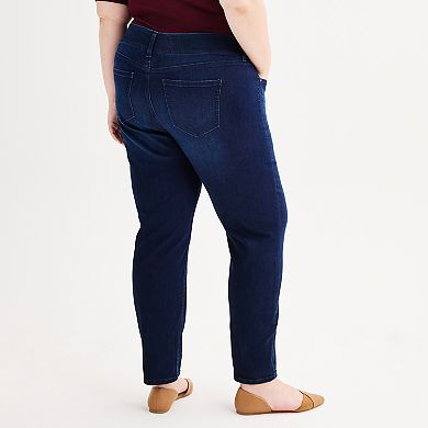 Plus Size Nine West Slim Straight Tummy Control Jeans