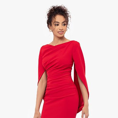 Women's BA Nites Cowlneck Midi Dress