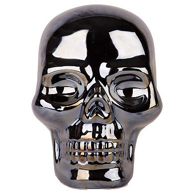 Halloween Metallic Skull Table Decor