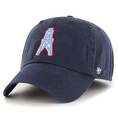 Men's '47 Navy Houston Oilers Gridiron Classics Franchise Legacy Fitted Hat