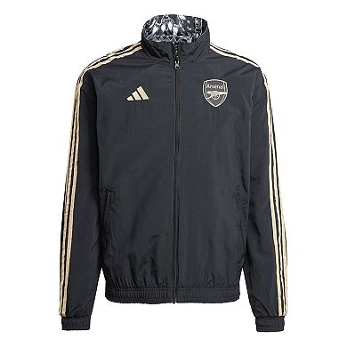 Men's adidas  Black Arsenal 2023/24 Reversible Anthem Ian Wright Full-Zip Jacket
