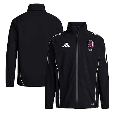 Men's adidas Black St. Louis City SC Tiro 24 Full-Zip Hoodie Rain Jacket