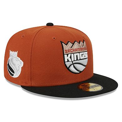 Men's New Era Rust/Black Sacramento Kings Two-Tone 59FIFTY Fitted Hat