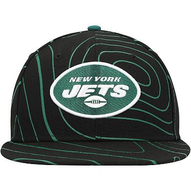 Men's New Era  Black New York Jets Geo 59FIFTY Fitted Hat