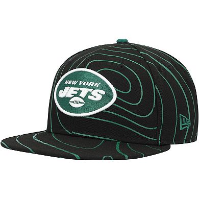 Men's New Era  Black New York Jets Geo 59FIFTY Fitted Hat