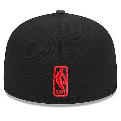 Men's New Era Black Chicago Bulls 2024 NBA All-Star Game Rally Drive Checkerboard 59FIFTY Crown Fitted Hat