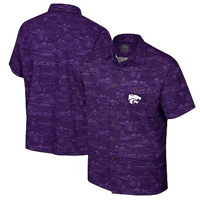 Men's Colosseum Purple Kansas State Wildcats Ozark Button-Up Shirt