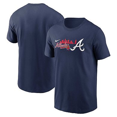 Men's Nike Navy Atlanta Braves Local Team Skyline T-Shirt