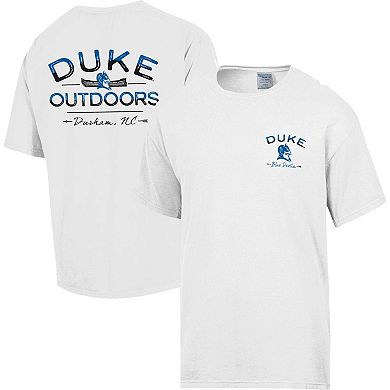 Men's Comfort Wash White Duke Blue Devils Great Outdoors T-Shirt