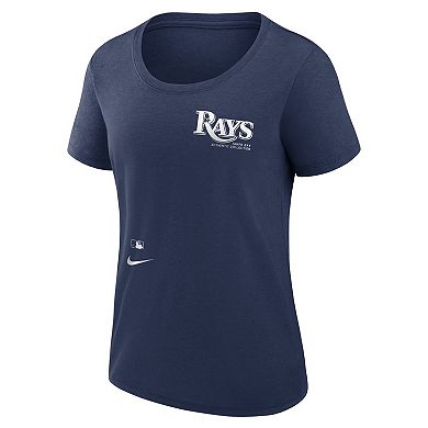 Women's Nike Navy Tampa Bay Rays Authentic Collection Performance Scoop Neck T-Shirt