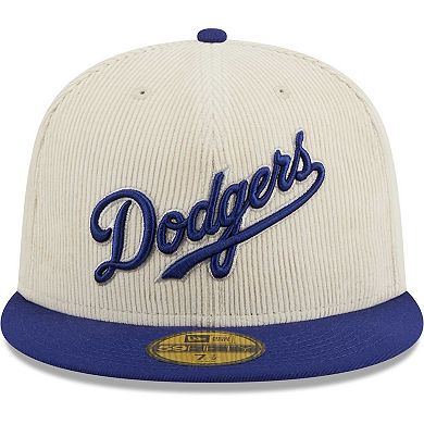 Men's New Era White Los Angeles Dodgers  Corduroy Classic 59FIFTY Fitted Hat