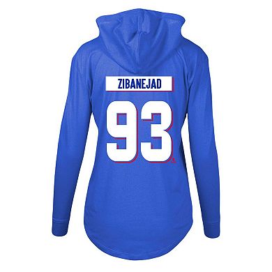 Women's Levelwear Mika Zibanejad Blue New York Rangers Vivid Player Name & Number Pullover Hoodie