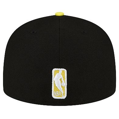 Men's New Era Black/Yellow Utah Jazz 2-Tone 59FIFTY Fitted Hat