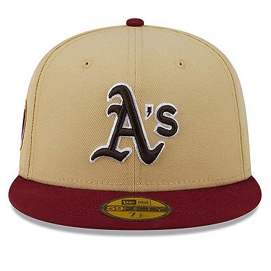 Men's New Era Vegas Gold/Cardinal Oakland Athletics 59FIFTY Fitted Hat