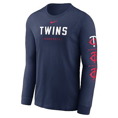 Men's Nike Navy Minnesota Twins Repeater Long Sleeve T-Shirt