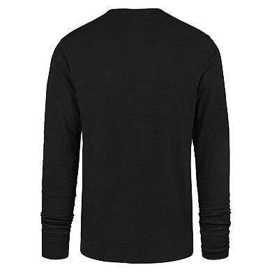 Men's '47 Black Philadelphia Eagles Wide Out Franklin Long Sleeve T-Shirt